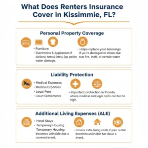 Renters insurance in Kissimmee, FL with coverage for belongings, liability, and temporary housing
