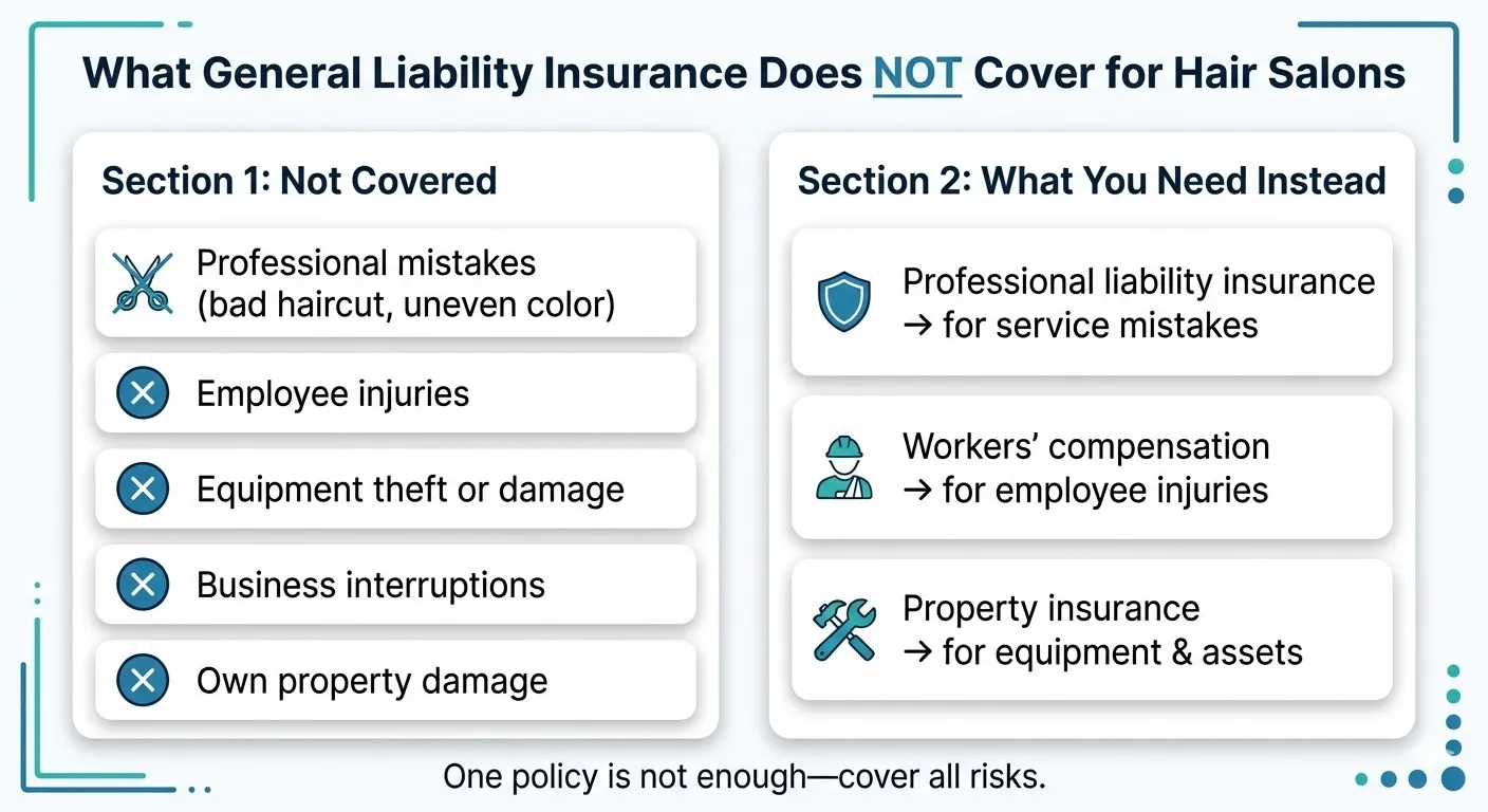 Hair salon environment in Florida highlighting business insurance coverage for risks and damages.