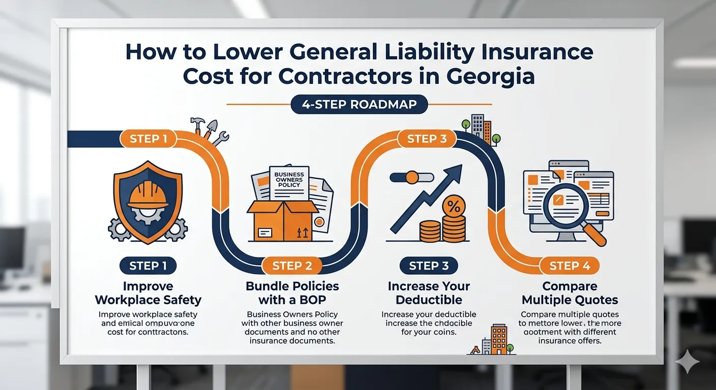 How to lower general liability insurance cost for contractors in Georgia