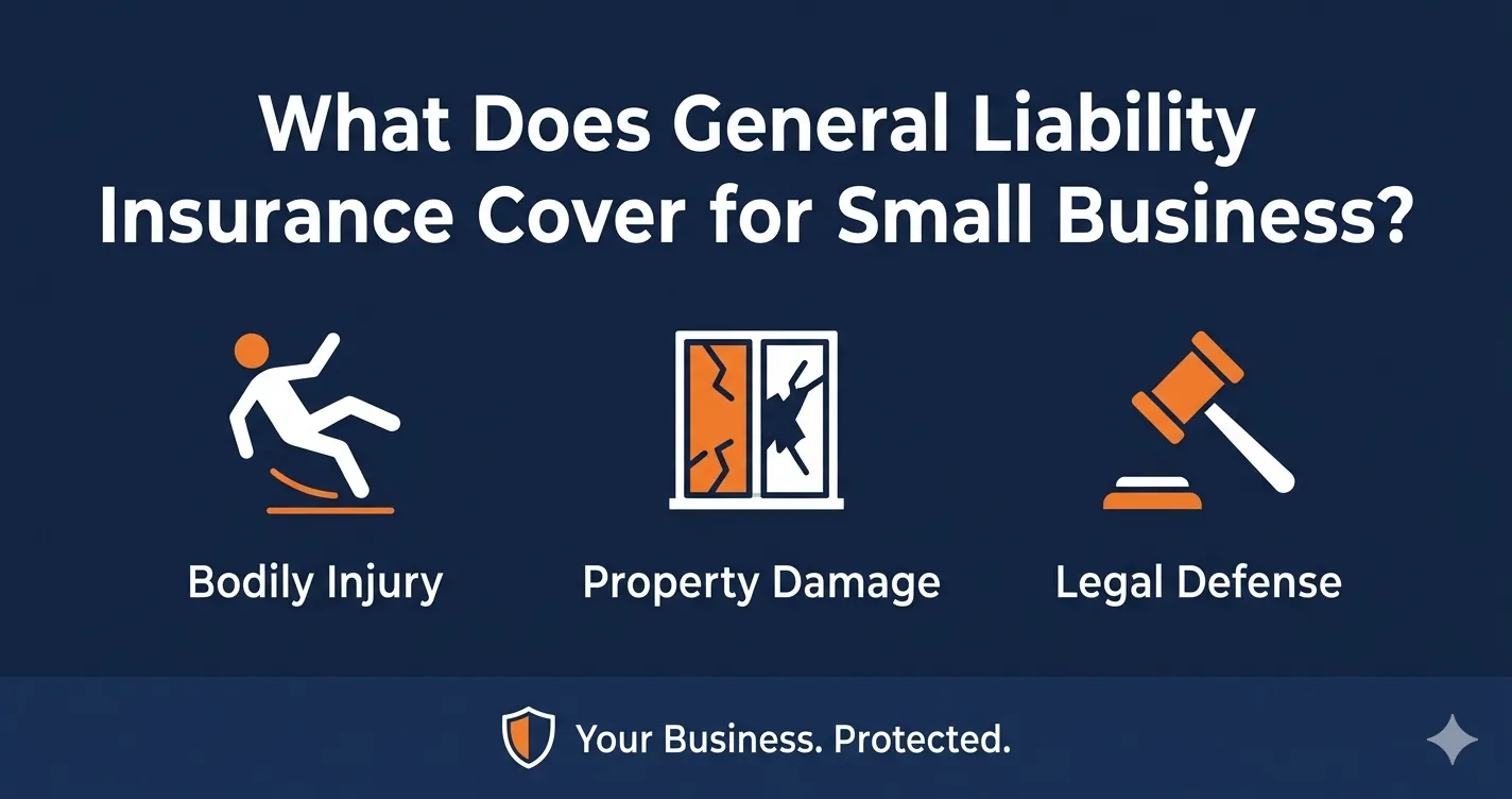 what does general liability insurance cover for small business - complete guide infographic OLPolicy