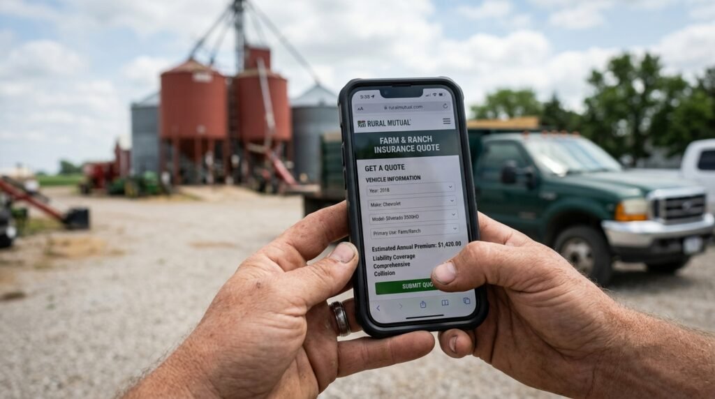 Getting a farm truck insurance quote online for agricultural vehicle liability coverage