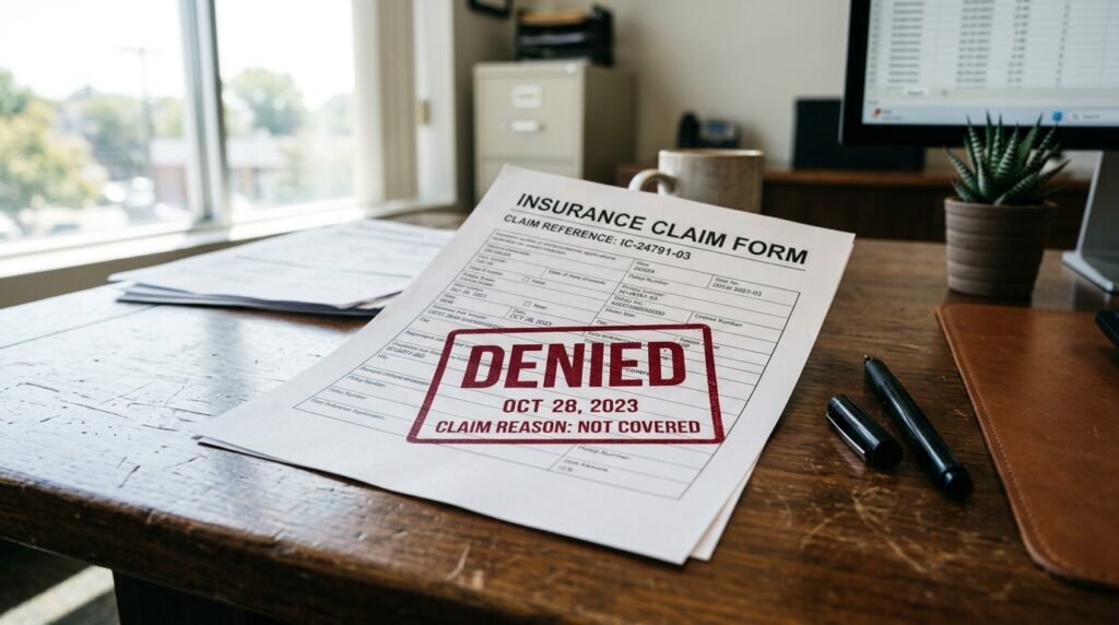 forklift liability insurance claim denied without proper commercial coverage