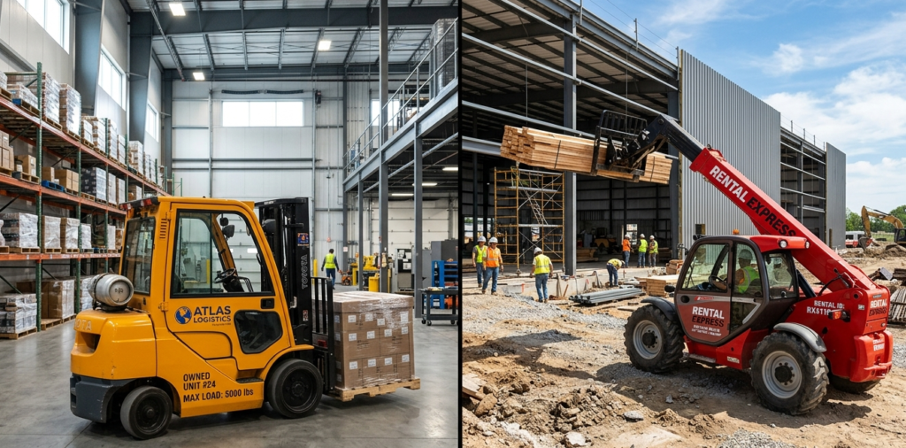 owned vs rented forklift insurance coverage difference