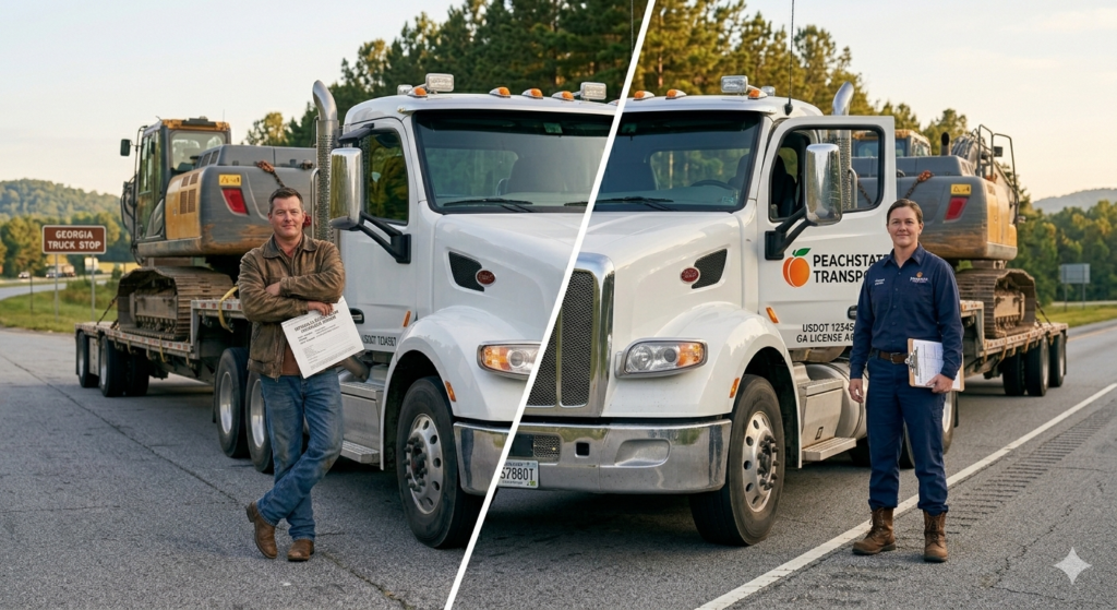 owner operator flatbed insurance vs leased on coverage comparison for commercial flatbed truck drivers in Georgia  